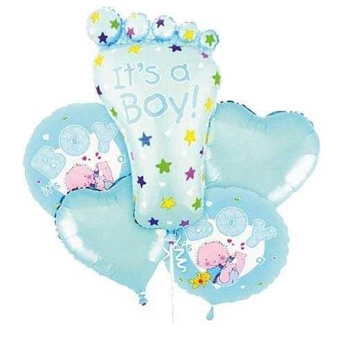 Karakterli BalonlarBaby Boy Folyo Balon Set Mavi 5 li