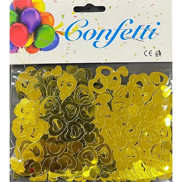 KonfetilerKalp Gold Masa Konfetisi