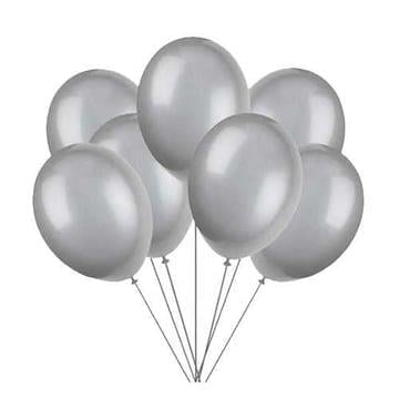 Metalik BalonlarGümüş 100'lü Metalik Balon