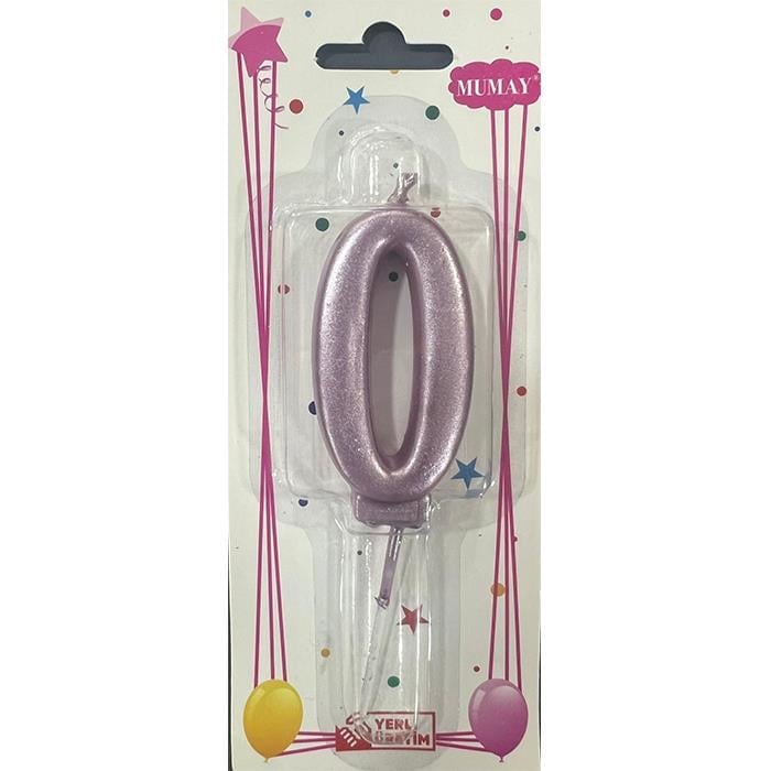 Mum Ve Meşale0 Rakamı Rose Mum 10'lu