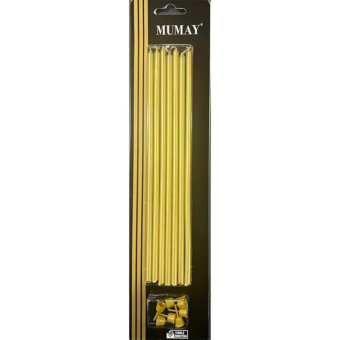 Mum Ve MeşaleGold 20 cm 7'li Mum 10 Paket