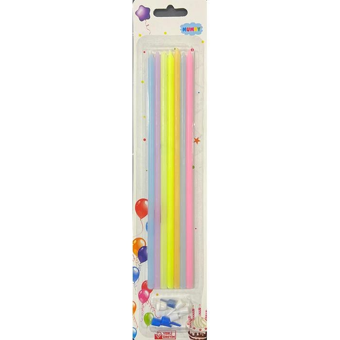 Mum Ve MeşaleMakaron 20 cm 7'li Mum 10 Paket