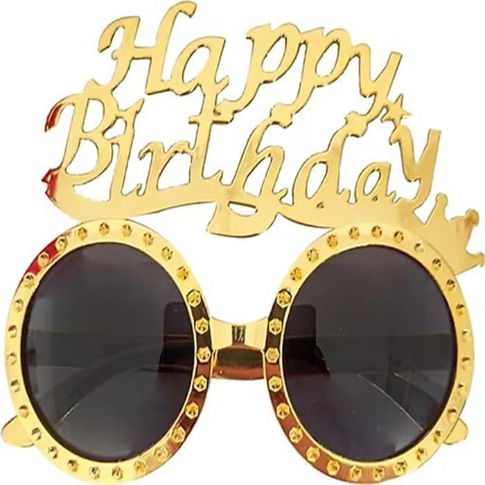 Parti AksesuarlarıHappy Birthday Gold Gözlük