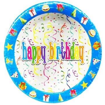 Temalı ÜrünlerHappy Birthday Konfetili Tabak 23cm 8'li
