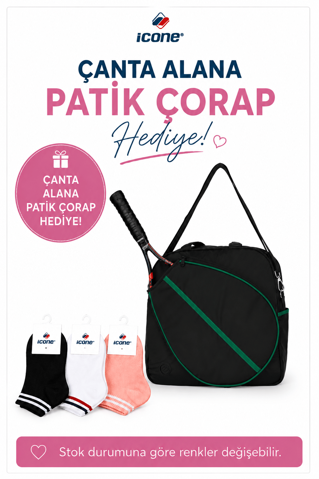 Paraşüt Kumaş Tenis çantası, Raket Cepli Tenis Çantası, Tennis Bag Siyah