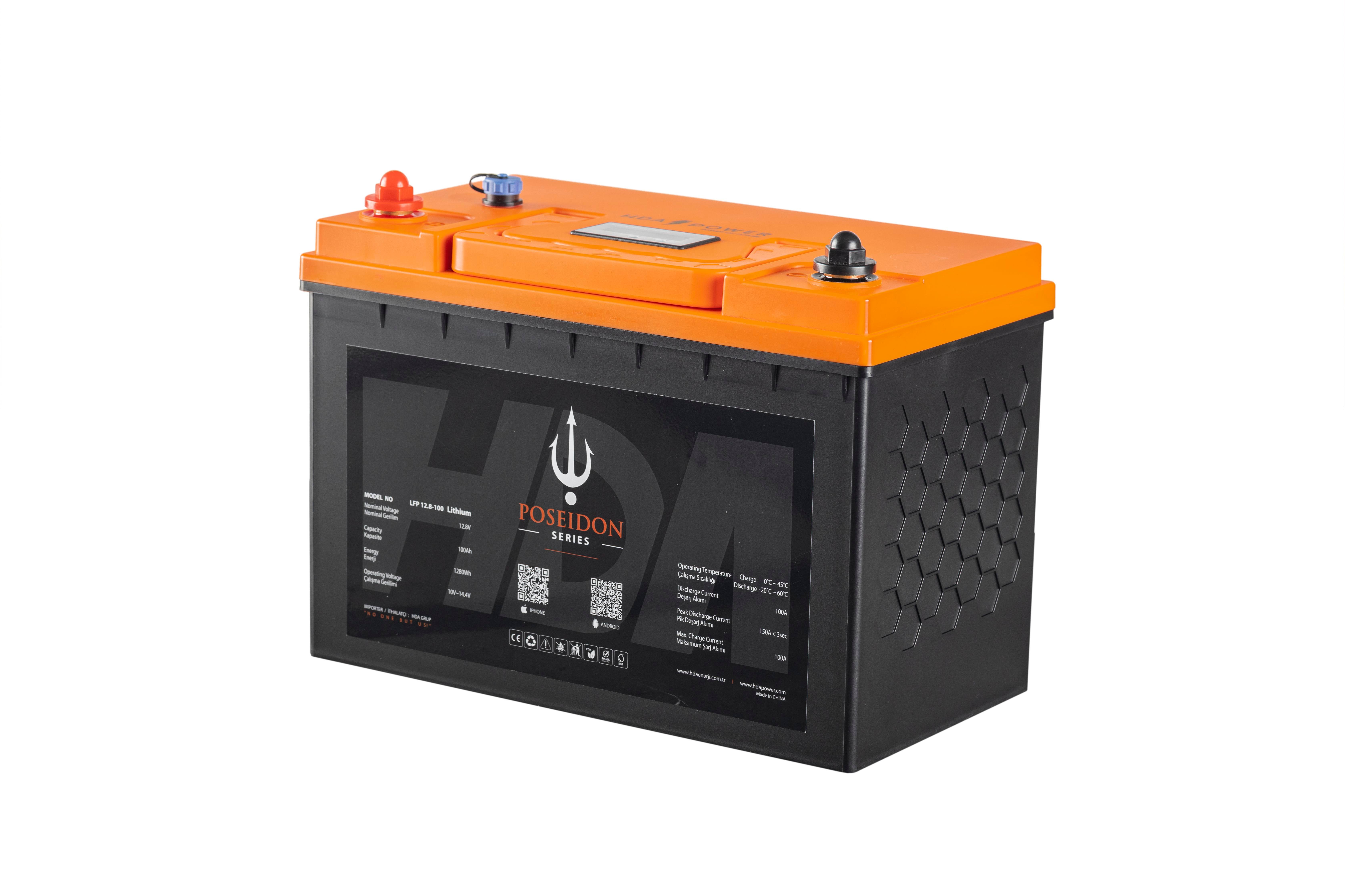 POSEIDON 12.8V 100Ah LiFePO₄ Lityum Batarya – Rack / ESS Tip
