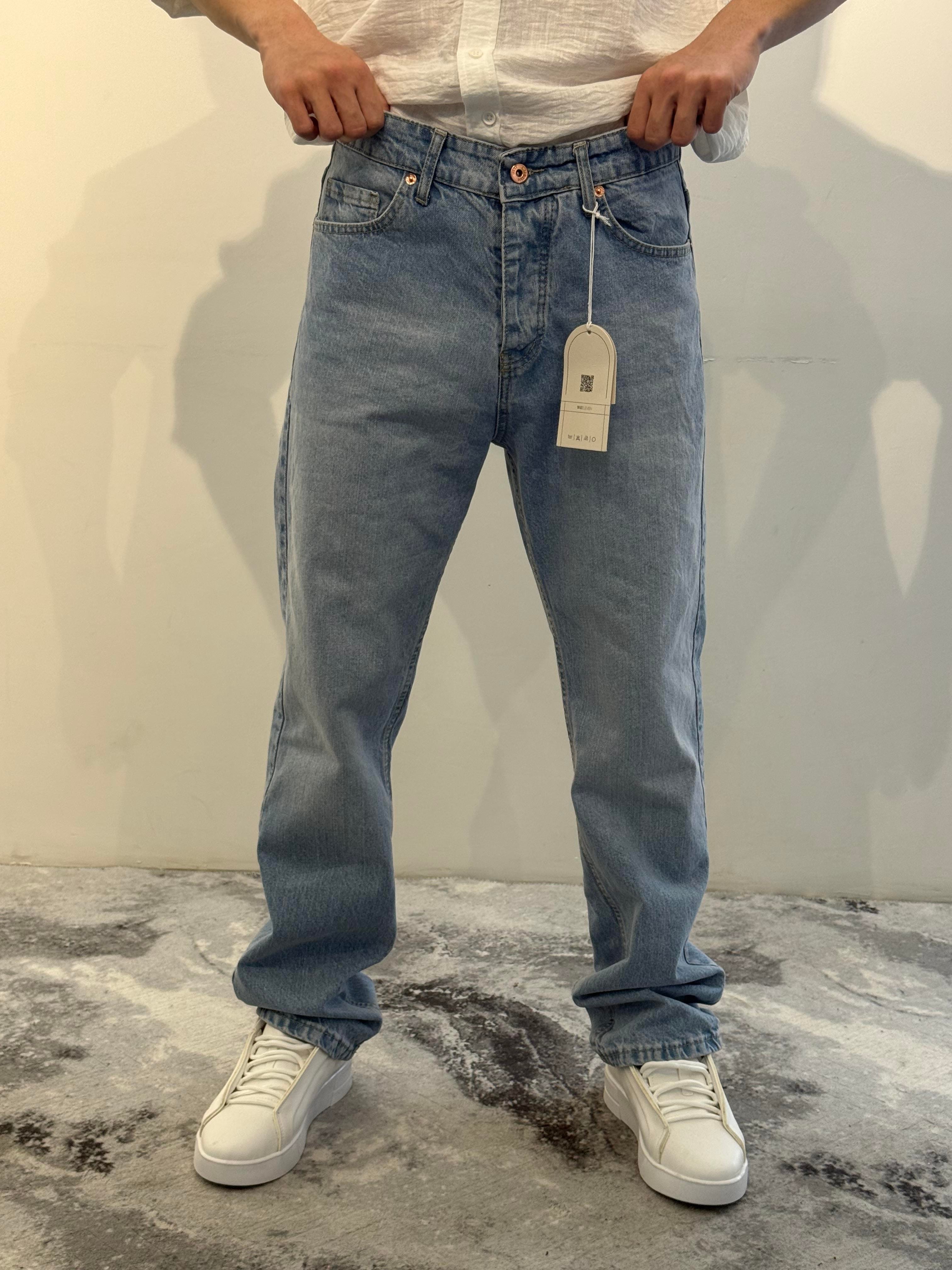 We11 Baggy Kot Pantolon Mavi