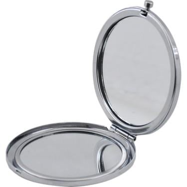 HEDİYELİK KAPAKLI CEP AYNASI GÜMÜŞ 10 ADET