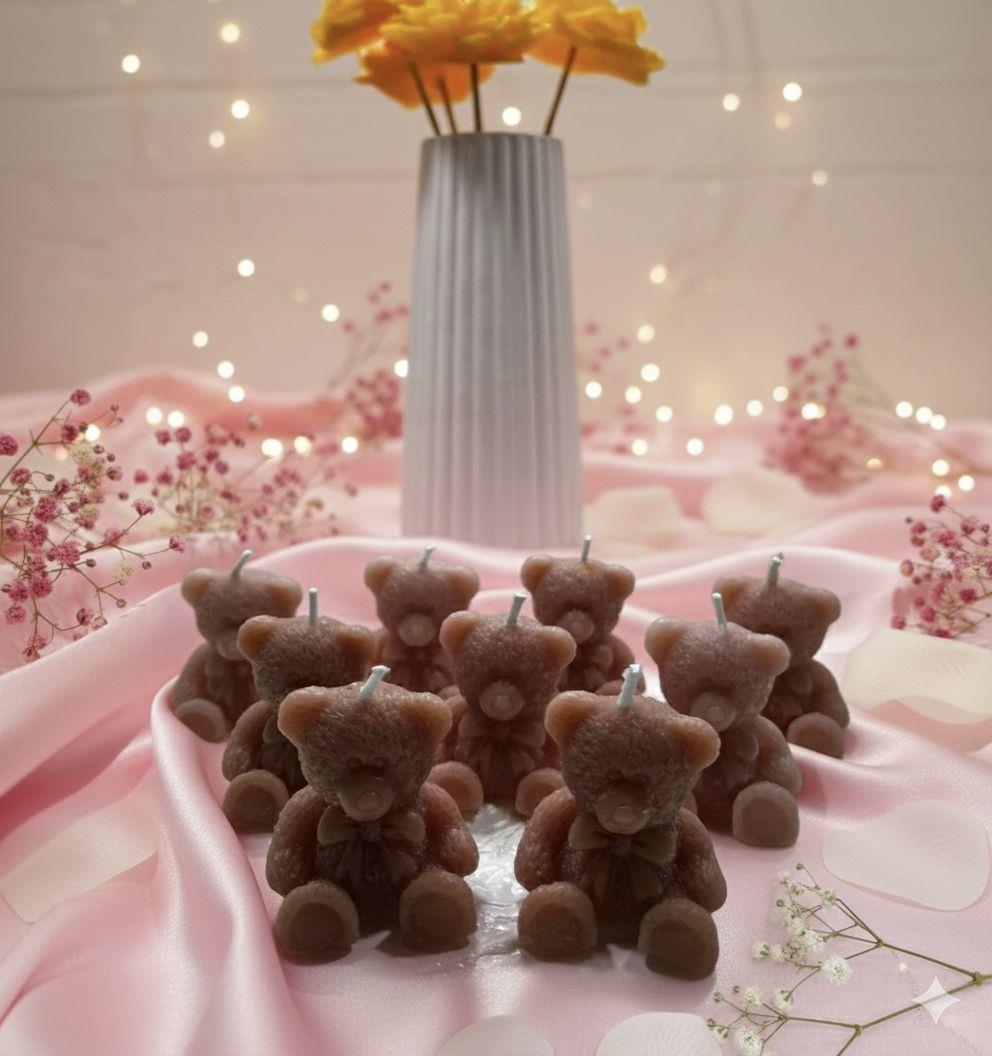 kahverengi ayıcık mum 30 lu