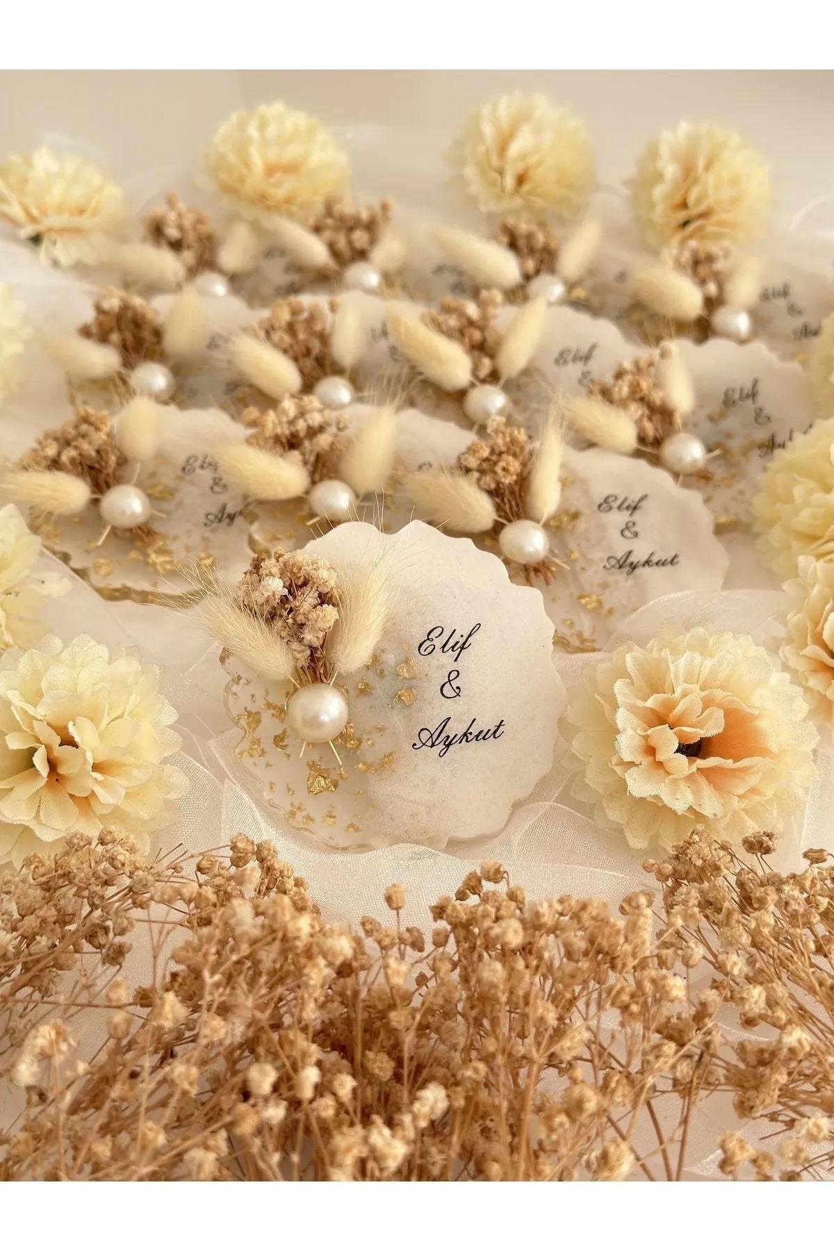 Epoksi Magnet 50 Adet Söz Nişan Nikah Düğün Kına Hediyelik Organizasyon