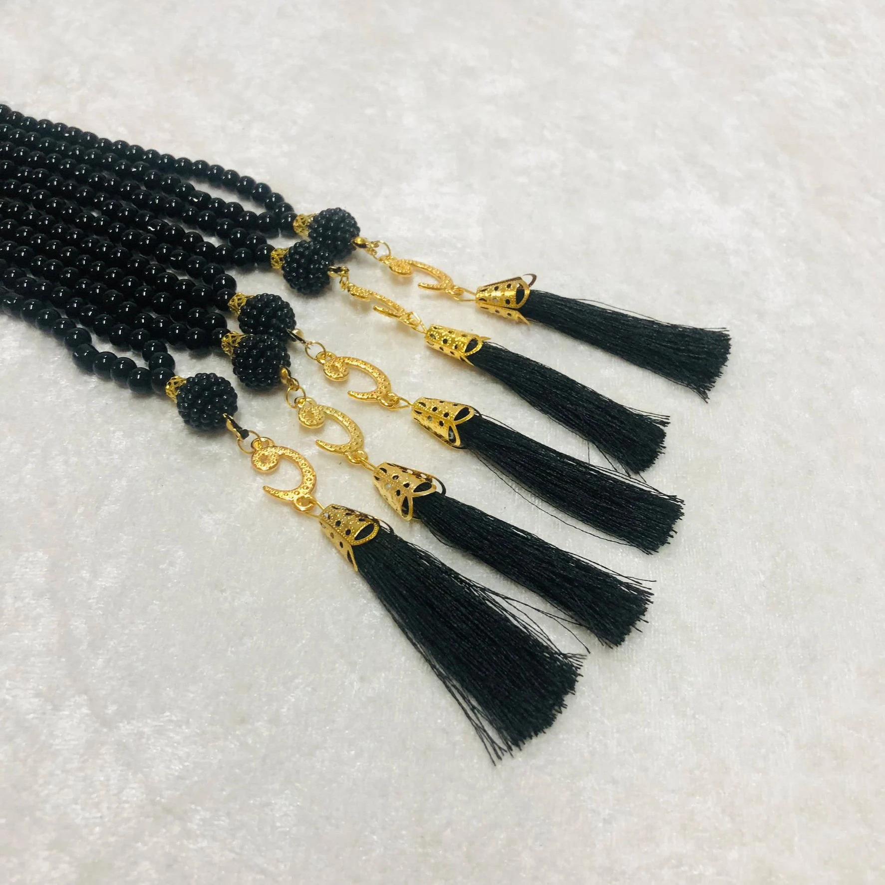 İNCİ TESBİH SİYAH 6mm 10 adet