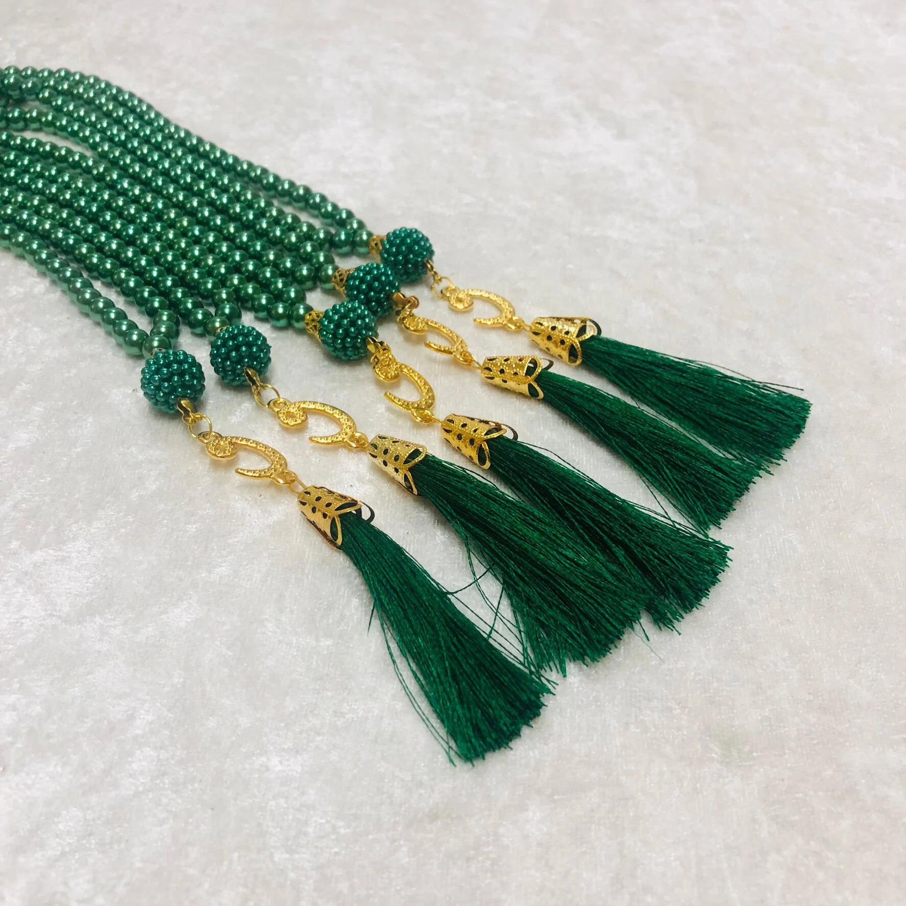 İNCİ TESBİH ZÜMRÜT YEŞİLİ 6mm 10 adet