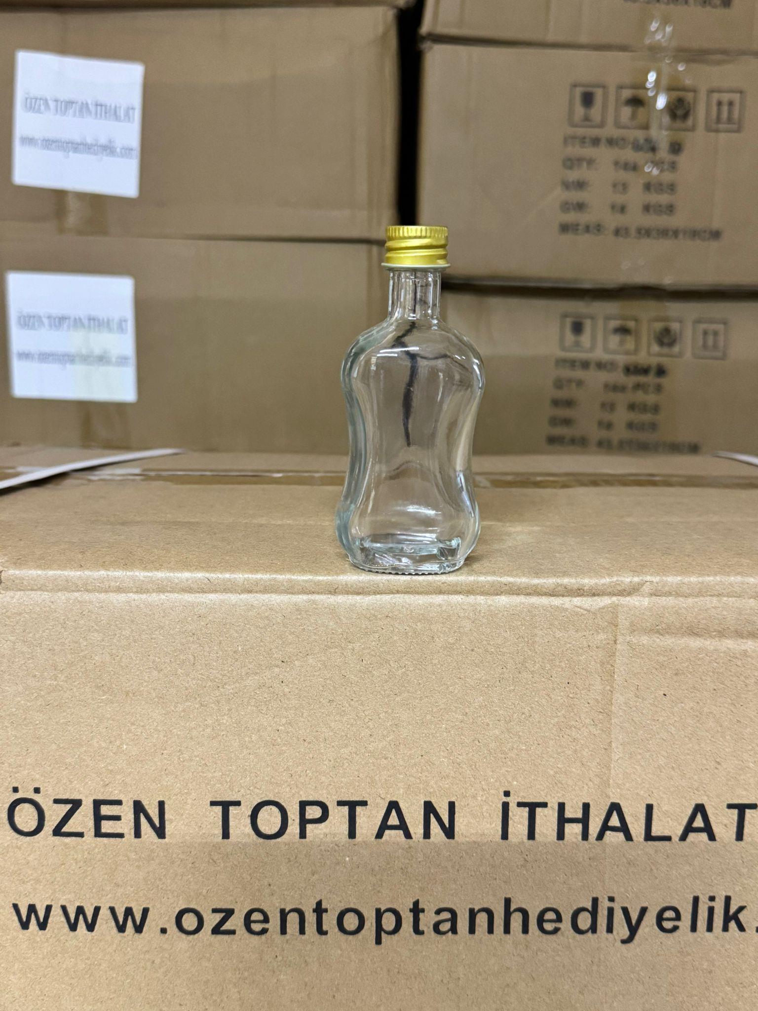 ÖZN27 50 CC CAM METAL KAPAKLI ŞİŞE 1 koli ( 165 adet)