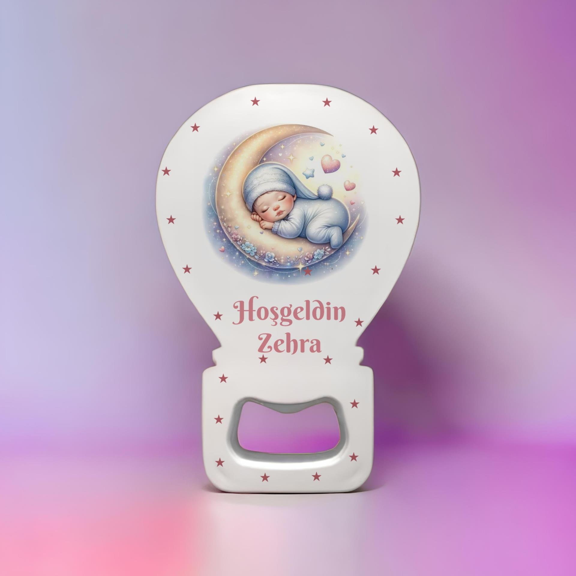 Kişiye Özel Yeni Doğan Açacak Balon Magnet Uyuyan Erkek Bebek Modeli 15 Adet