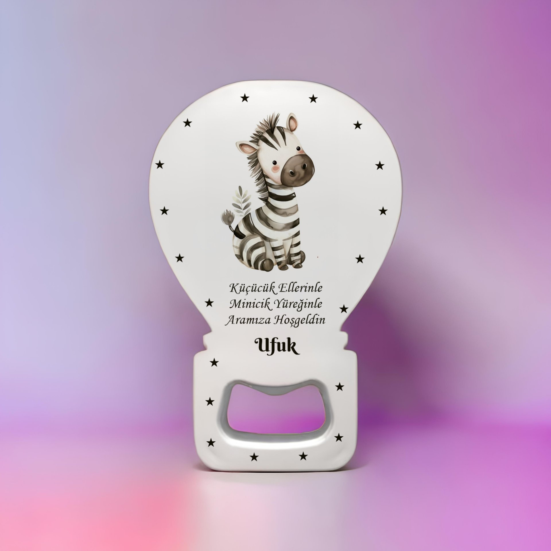 Kişiye Özel Yeni Doğan Açacak Balon Magnet Zebra Modeli 15 Adet