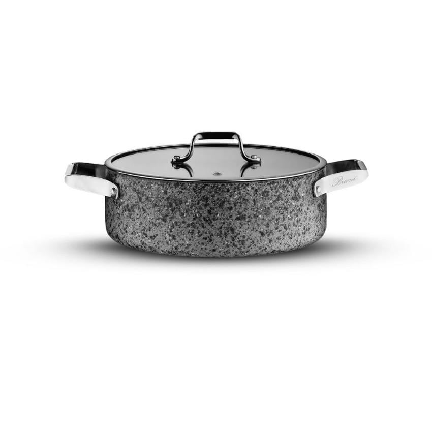 Brioni Stone Flat Pot 28 cm