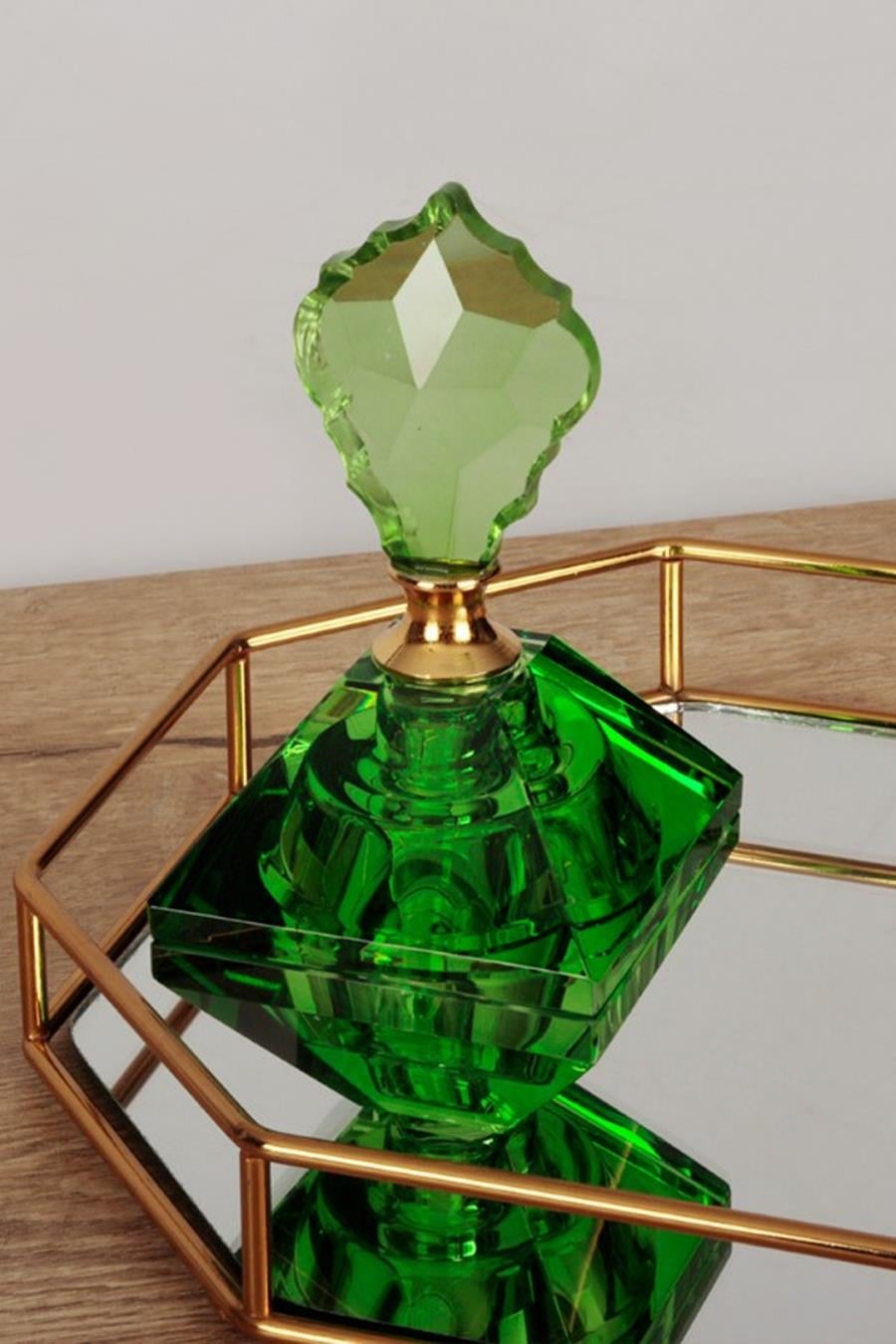 Frame Yeşil Kristal Dekoratif Aksesuar - Gold	