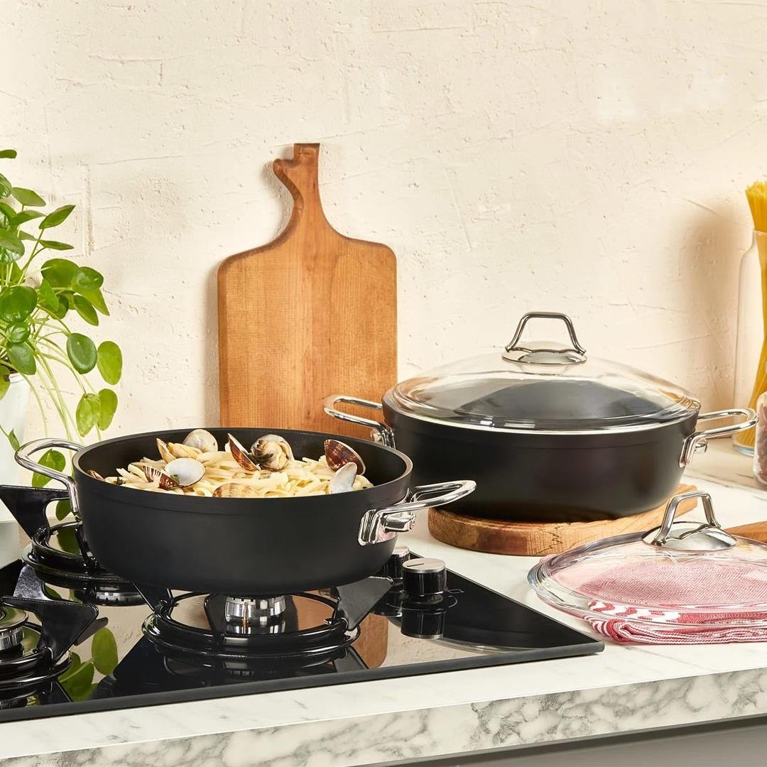 Tencere ve Tencere SetiAmboss Dark Granit Basık Tencere 24 cm