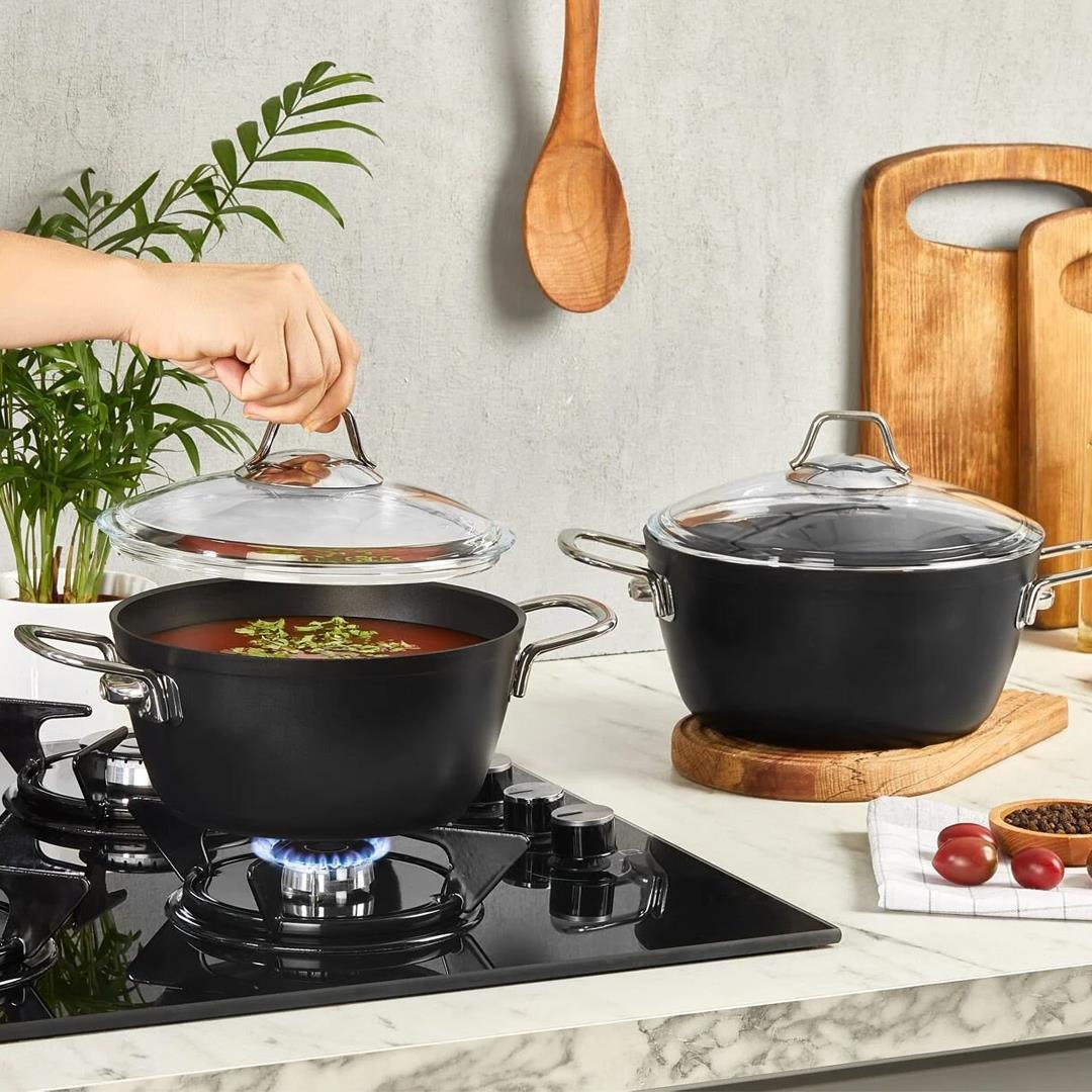 Tencere ve Tencere SetiAmboss Dark Granit Tencere 22 cm