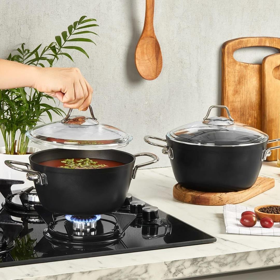 Tencere ve Tencere SetiAmboss Dark Granit Tencere 24 cm