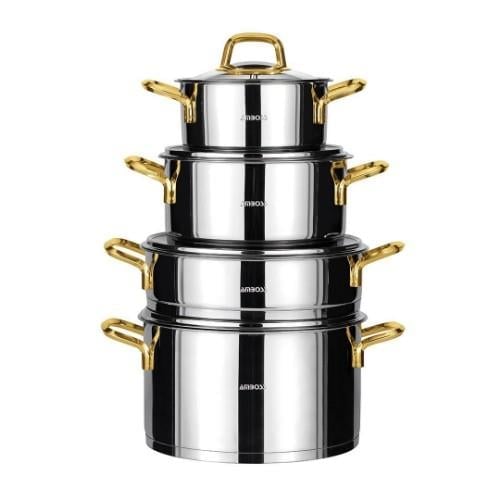 Amboss Diamond 8 Parça Tencere Seti - Gold