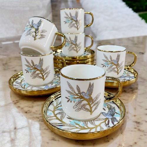 Bee Bird 6 Lı Kahve Fincan Takımı