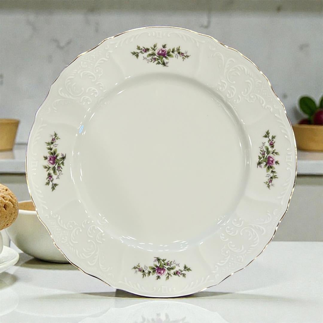 12 Kişilik Porselen Yemek TakımlarıBernadotte Czech Republic Garden 77 Piece Dinner Set Gold