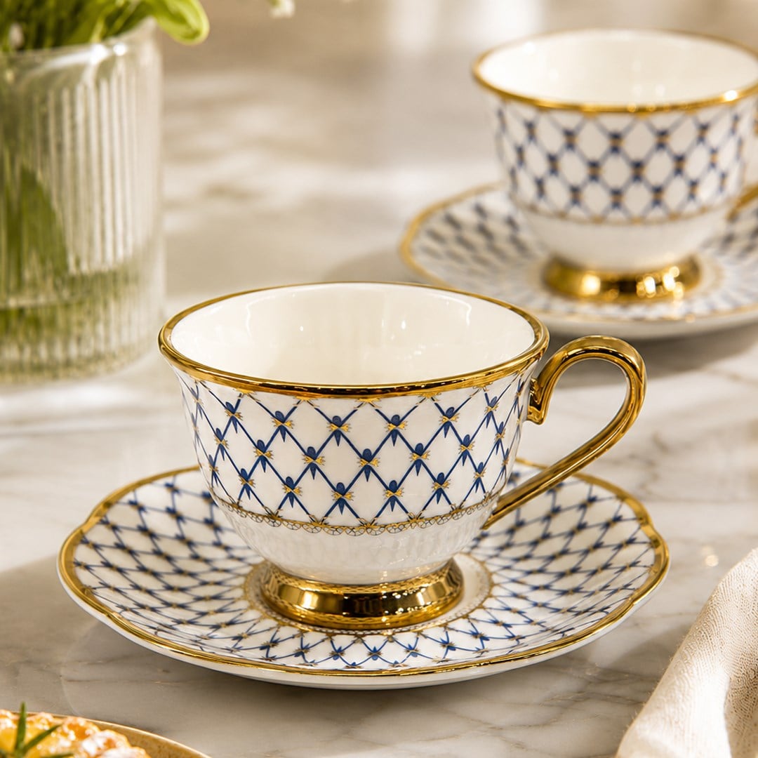 Coffee CupBlue 2 Piece Coffee Cup Set