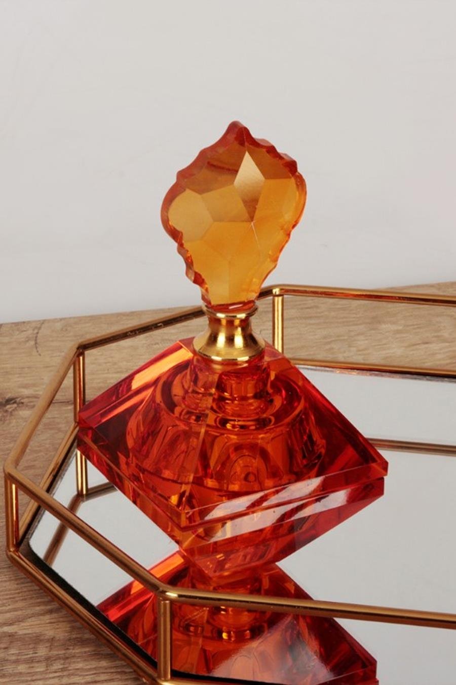 Frame Turuncu Kristal Dekoratif Aksesuar - Gold