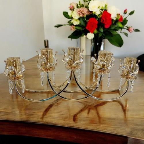 Candle Kristal 5 Li Mumluk - Gold