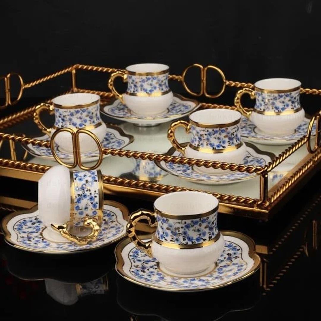 Coffee CupDaisy Set of 6 Coffee Cups - Blue