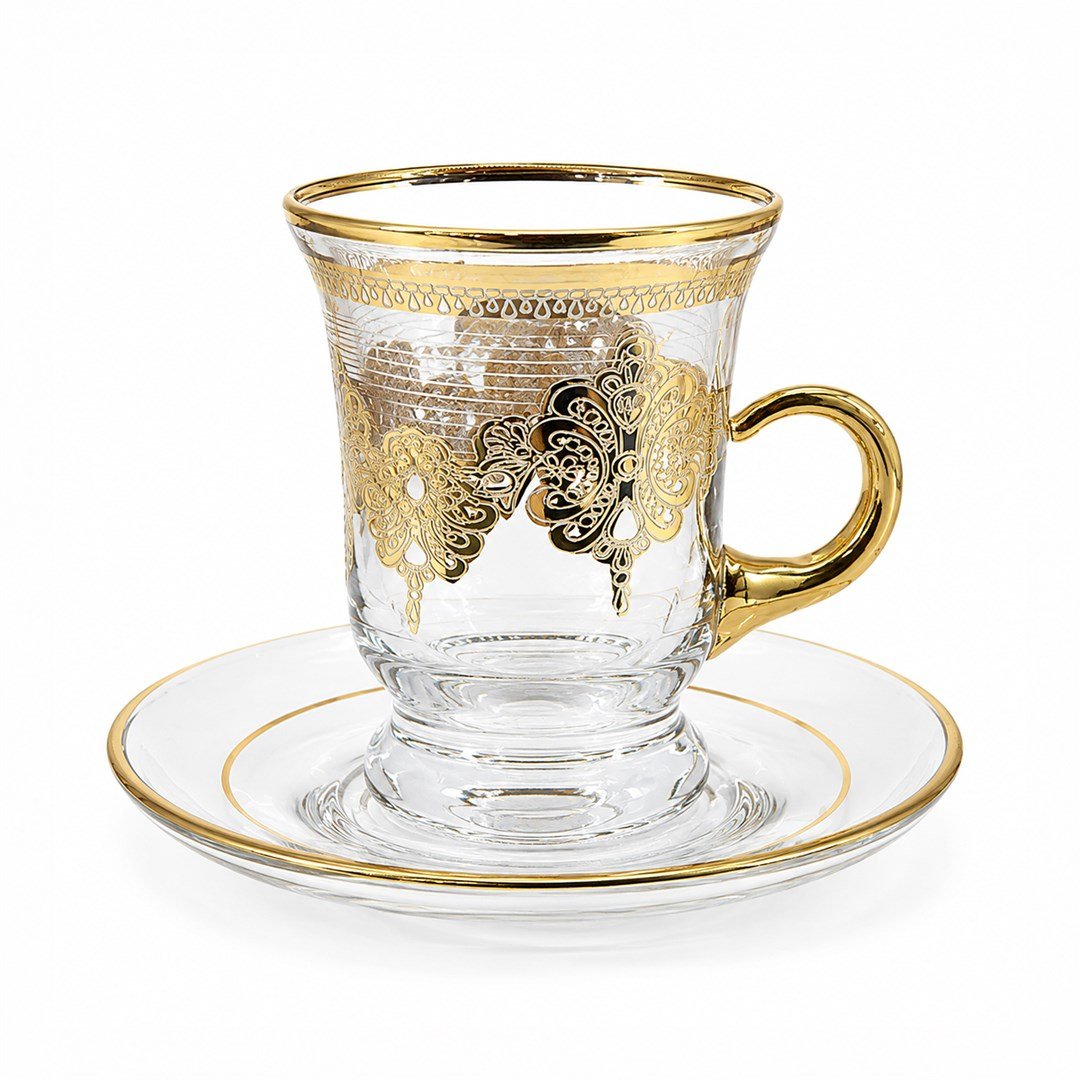 Çay BardaklarıDemet Kulplu 6 Lı Çay Seti