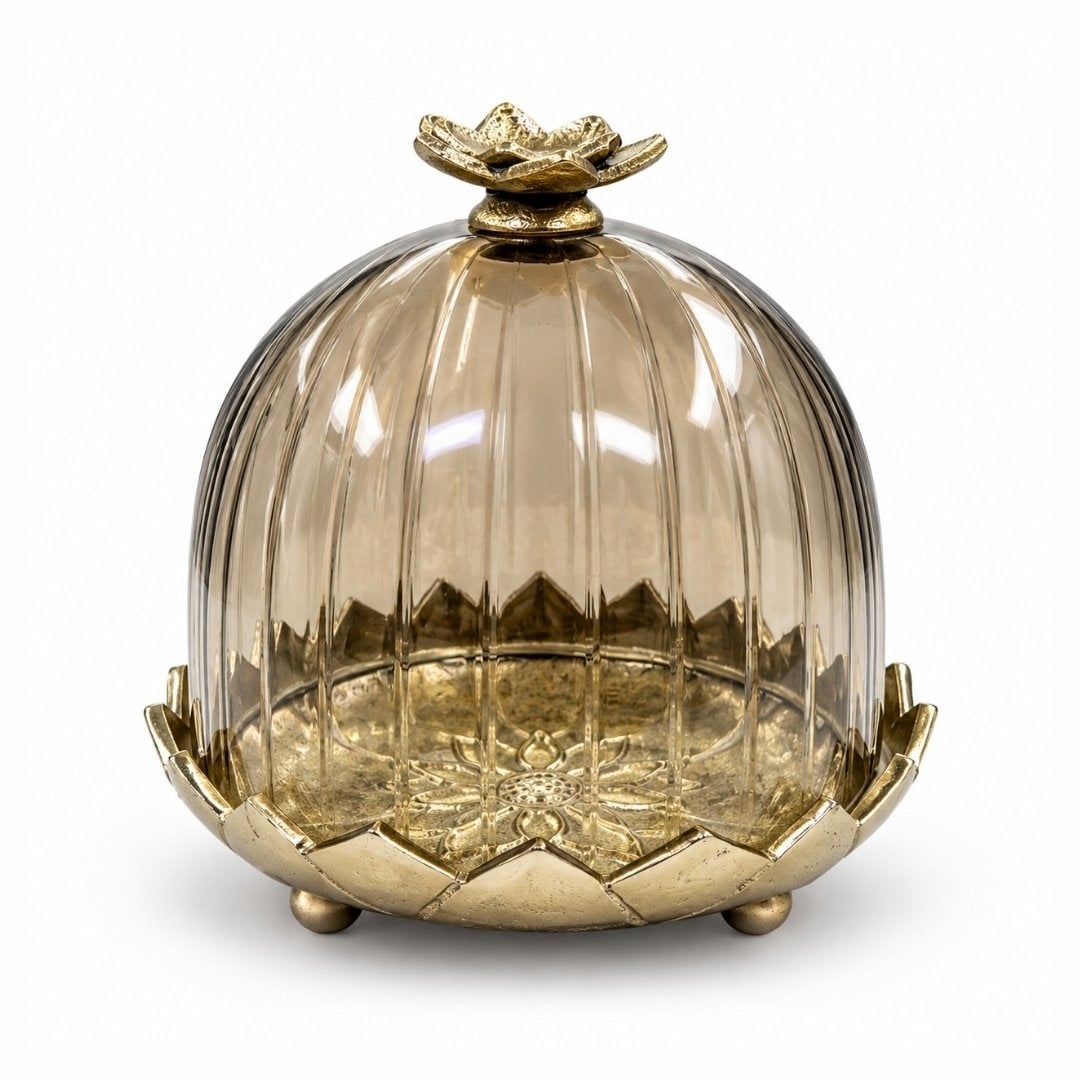 Sunum TabaklarıFiore Kek Fanus Gold 20 cm