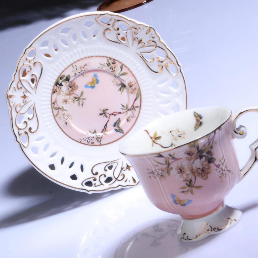 Kahve FincanıFlower 6 Lı Kahve Fincan Takımı - Pink
