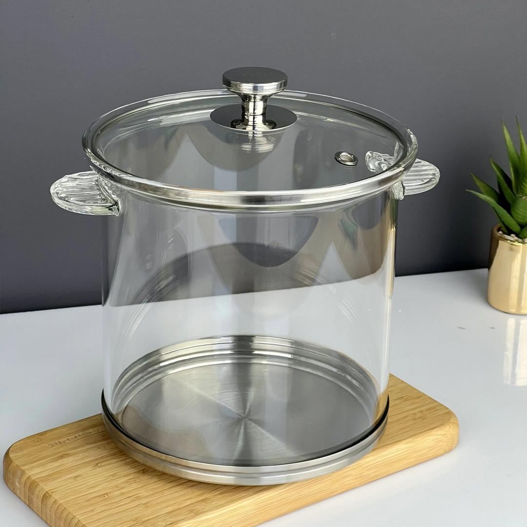 Tekli Tencere & TavaGusto Borosilikat Cam Tencere - 5 Litre