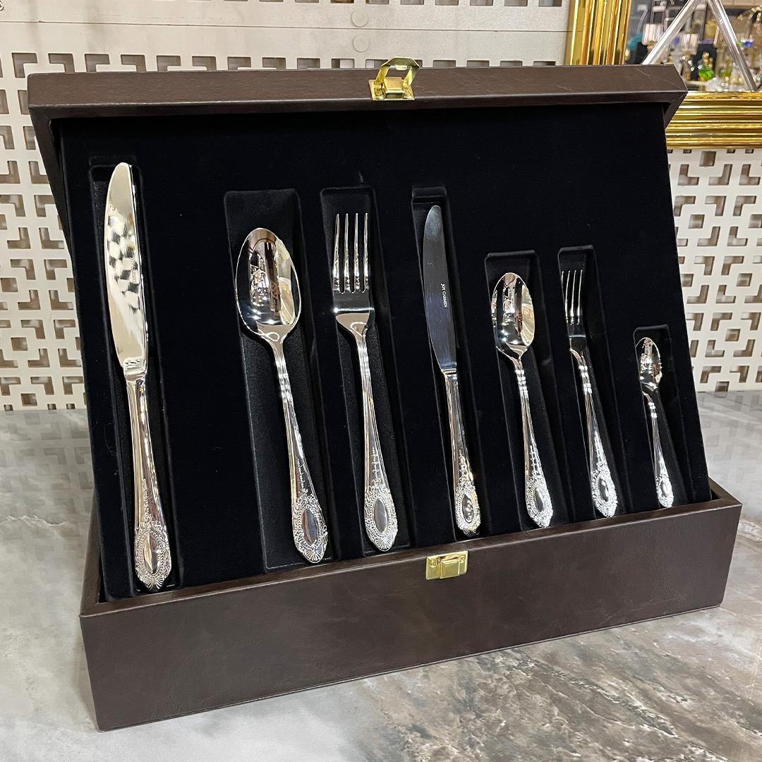 Fork Spoon Knife Set for 12Joy Carmen Elegance Cutlery 89 Piece Fork Spoon Knife Set