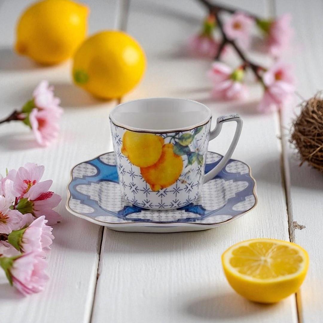 Coffee CupJoy Carmen Lemons 6 Lı Kahve Fincan Takımı