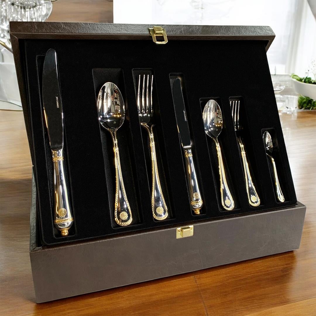 Fork Spoon Knife Set for 12Joy Carmen Royalty Cutlery 89 Piece Cutlery Set