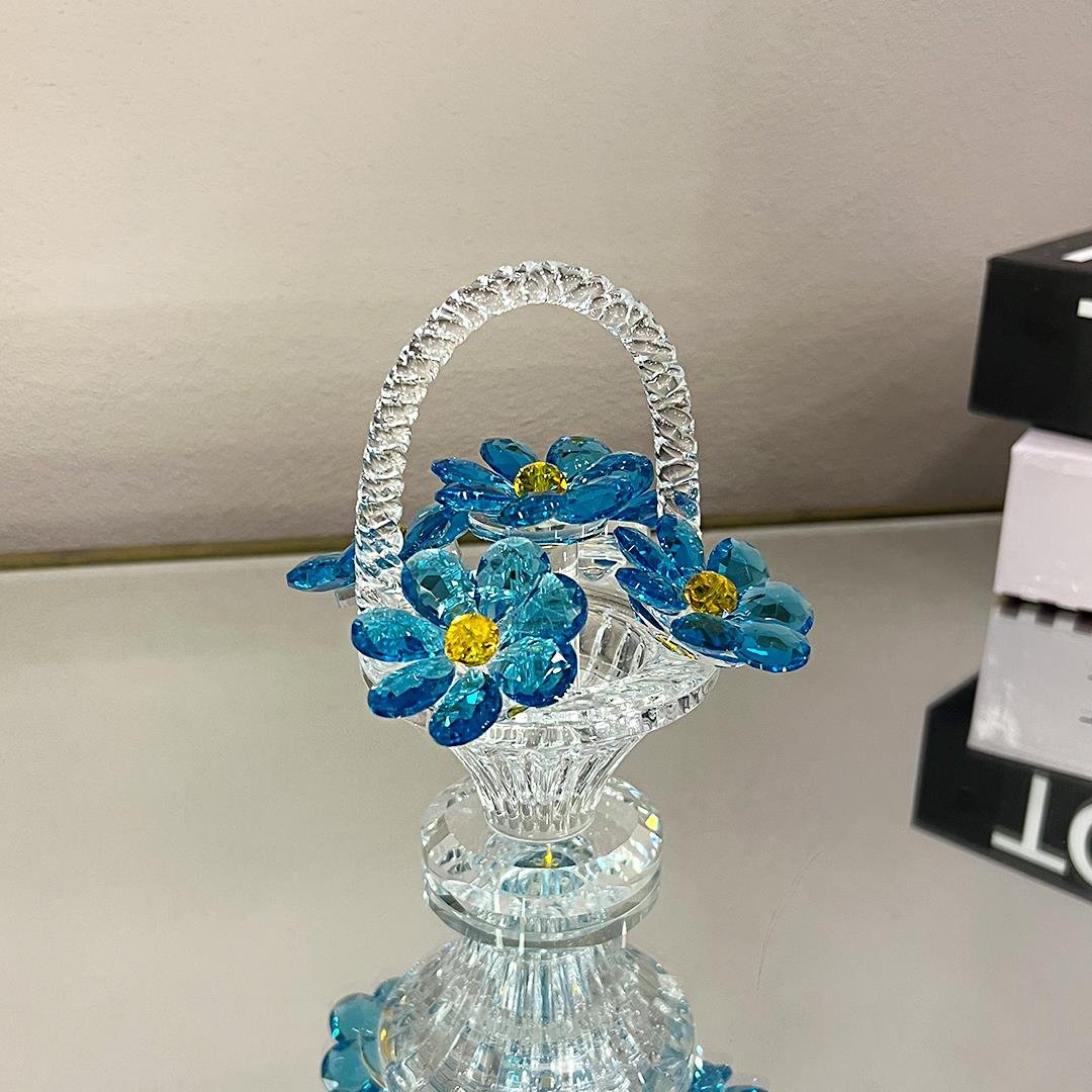 AccessoryKristal Cam Çiçek Aksesuar - Mavi