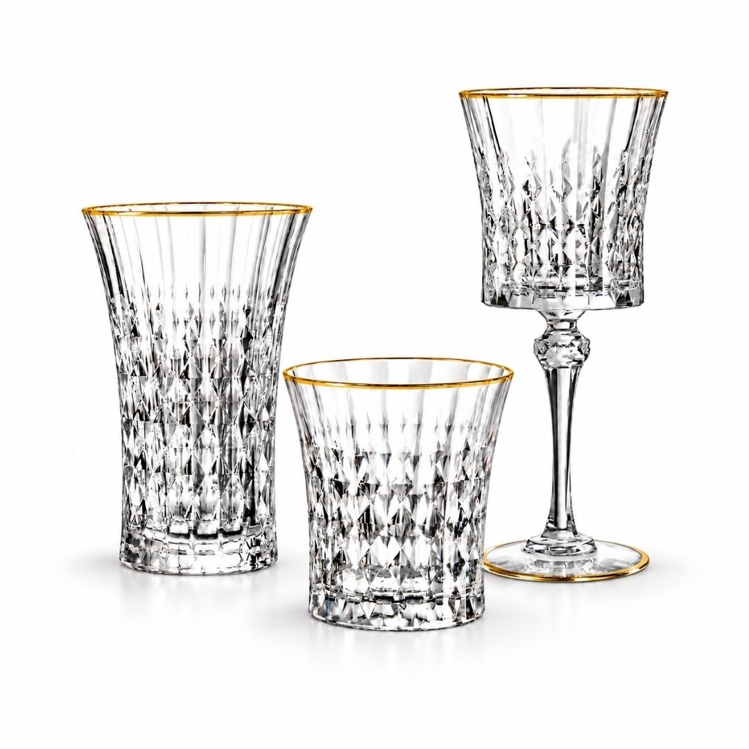 Bardak SetleriLady Diamond D'arques Kristal Cam 36 Parça Bardak Takımı - Yaldızlı