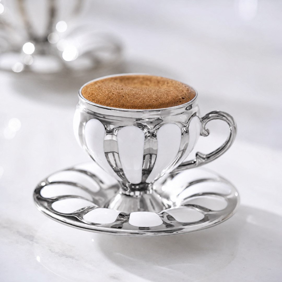 Fincan TakımlarıLuna 6 Lı Kahve Fincan Takımı Silver