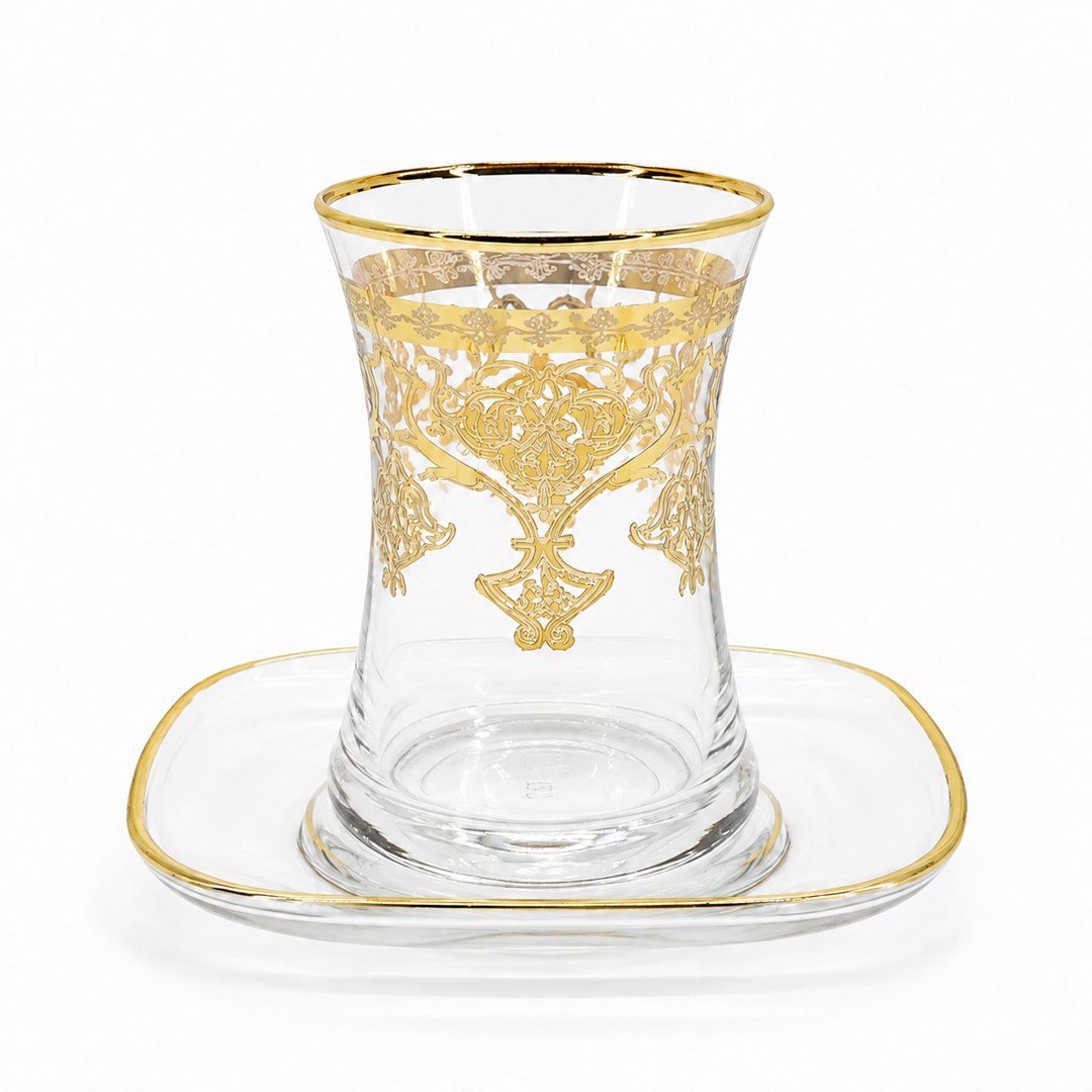 Çay BardaklarıMolten 6 Lı Çay Seti Gold