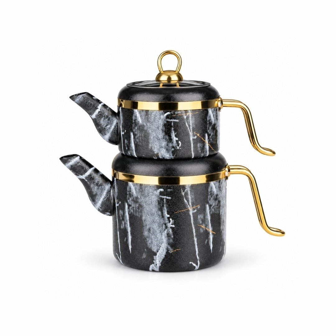 ÇaydanlıklarOolong Granit Çaydanlık Takımı - Siyah