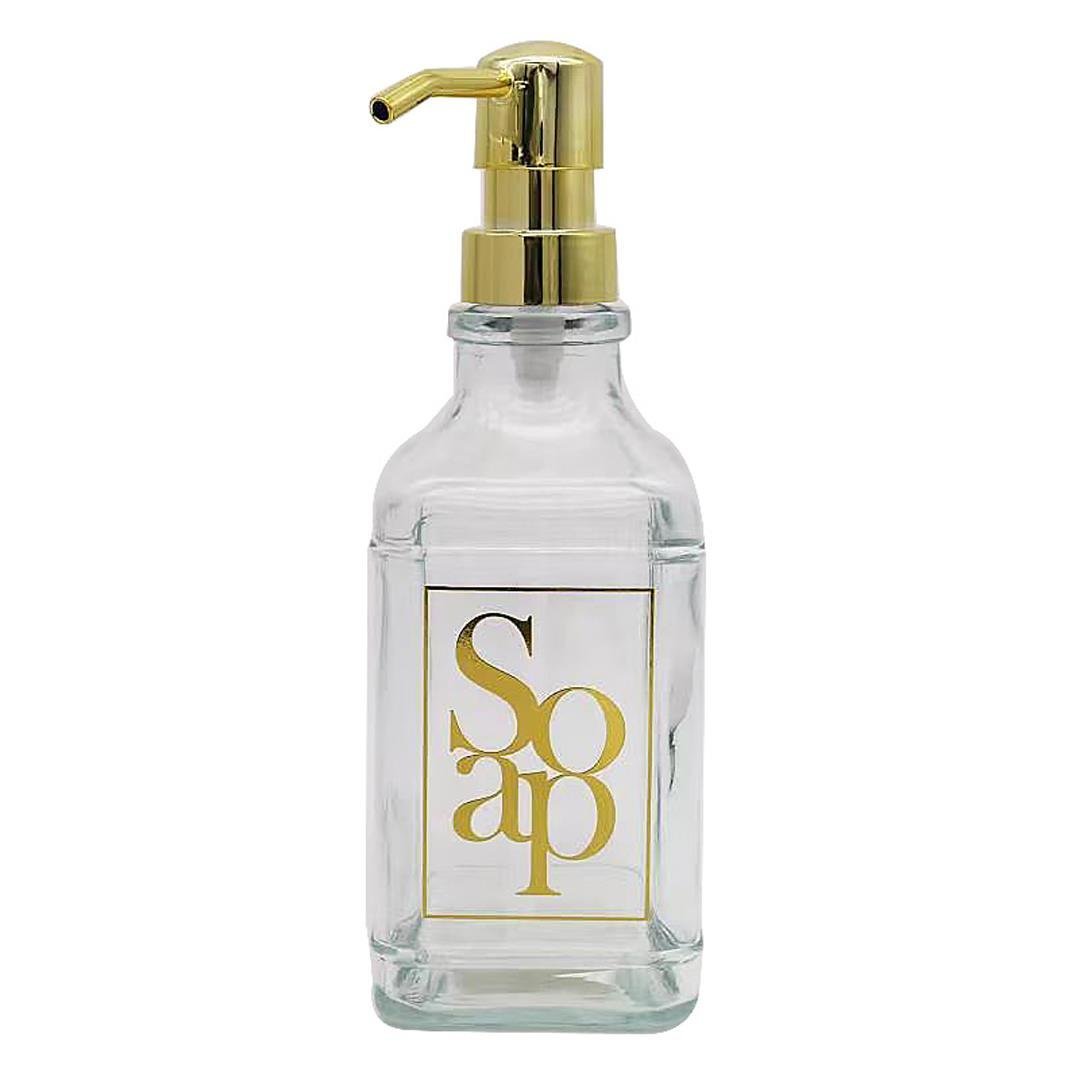 UtensilsPulito Glass Liquid Soap Dispenser - Gold