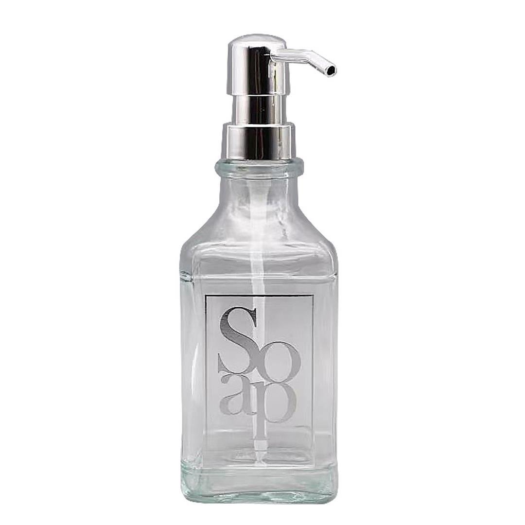 UtensilsPulito Glass Liquid Soap Dispenser - Silver