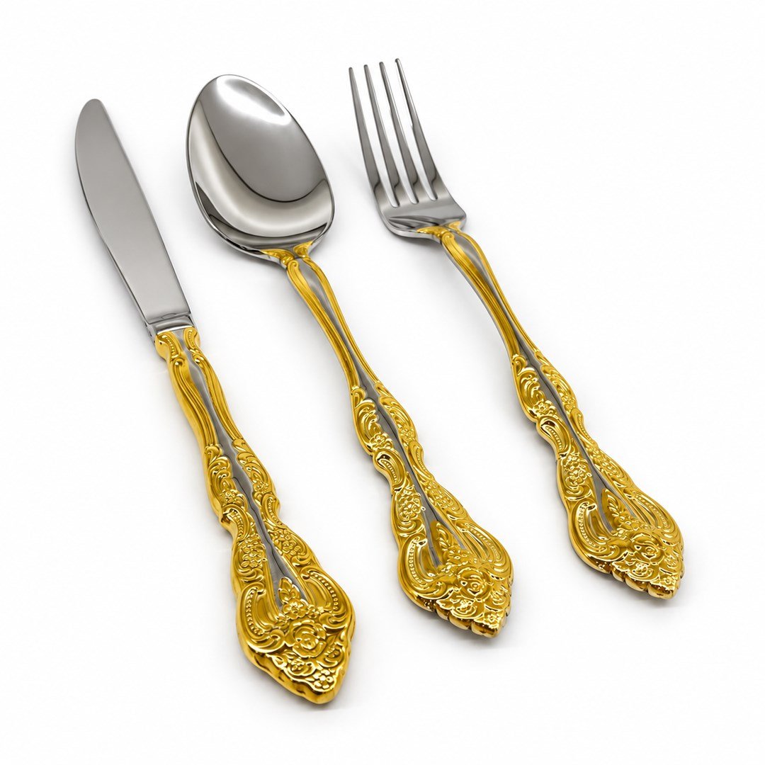 Çatal Kaşık Bıçak TakımlarıQueen's of England 89 Parça Çatal Kaşık Bıçak Takımı - Martin Gold