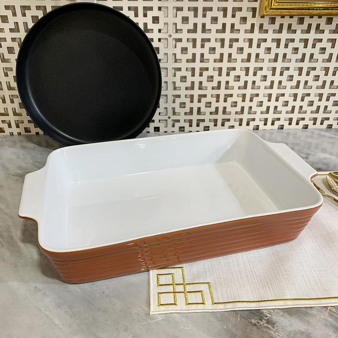 Fırın KabıRossallini Dikdörtgen Fırın Kabı 44x26 cm - Kiremit