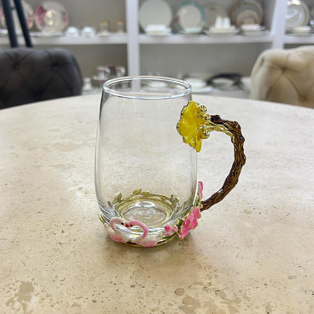 Tea GlassesRoyking Flamingo Cam Kupa - Büyük Boy