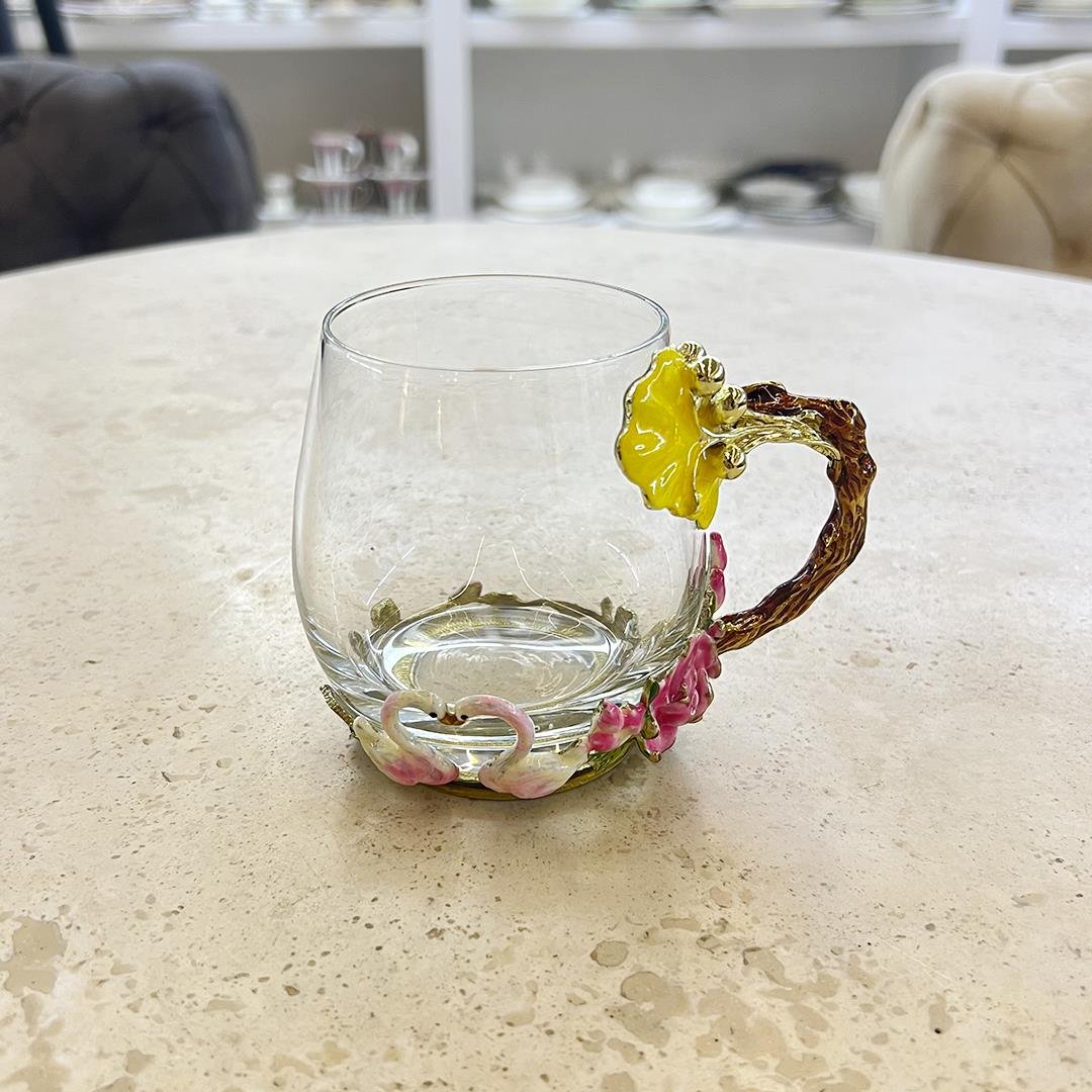 Tea GlassesRoyking Flamingo Cam Kupa - Küçük Boy