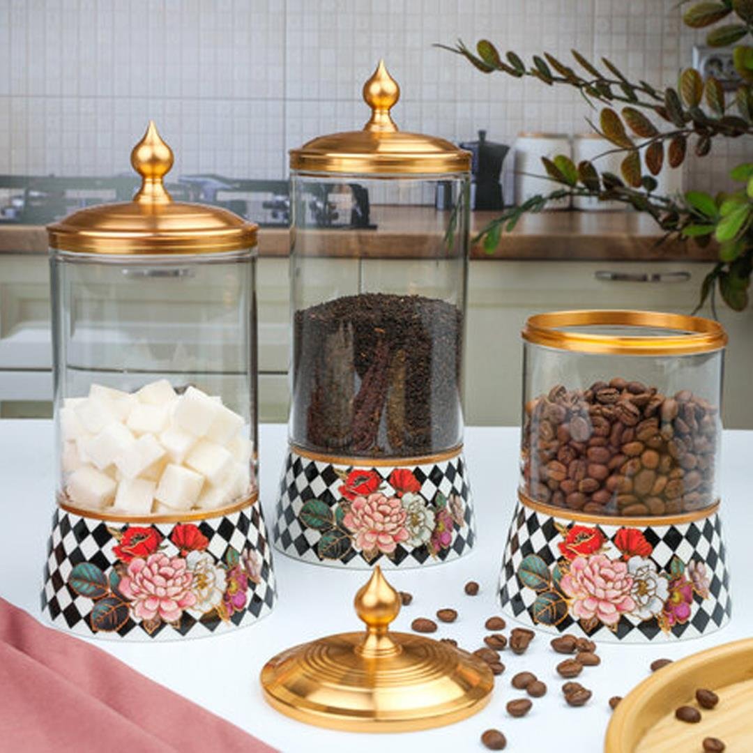 BaharatlıkRoyking Floral 3 Lü Baharat Seti